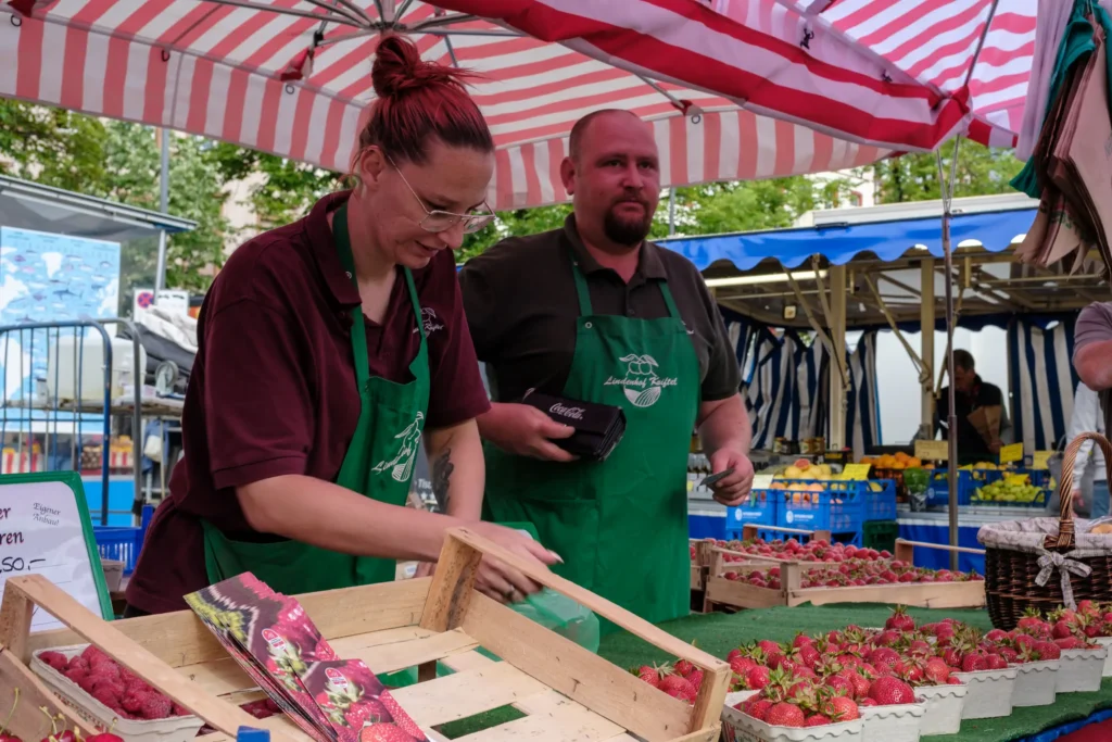 Fruit stand at the farmers market