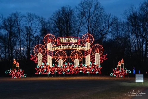 Bull Run Festival of Lights Entrance Display